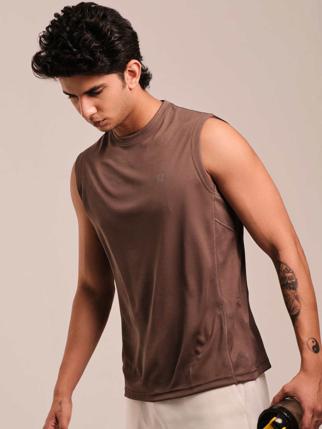 EAZY Round Neck Dry Fit Gym Vest EZ_QDRN_METALM_S