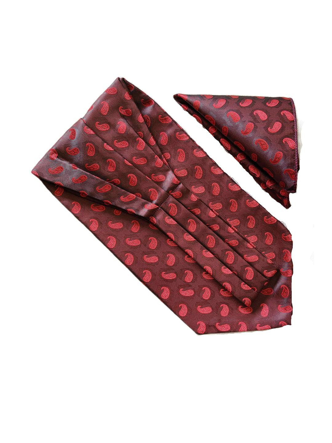 VOICI Paisley Ascot Tie & Pocket Square
