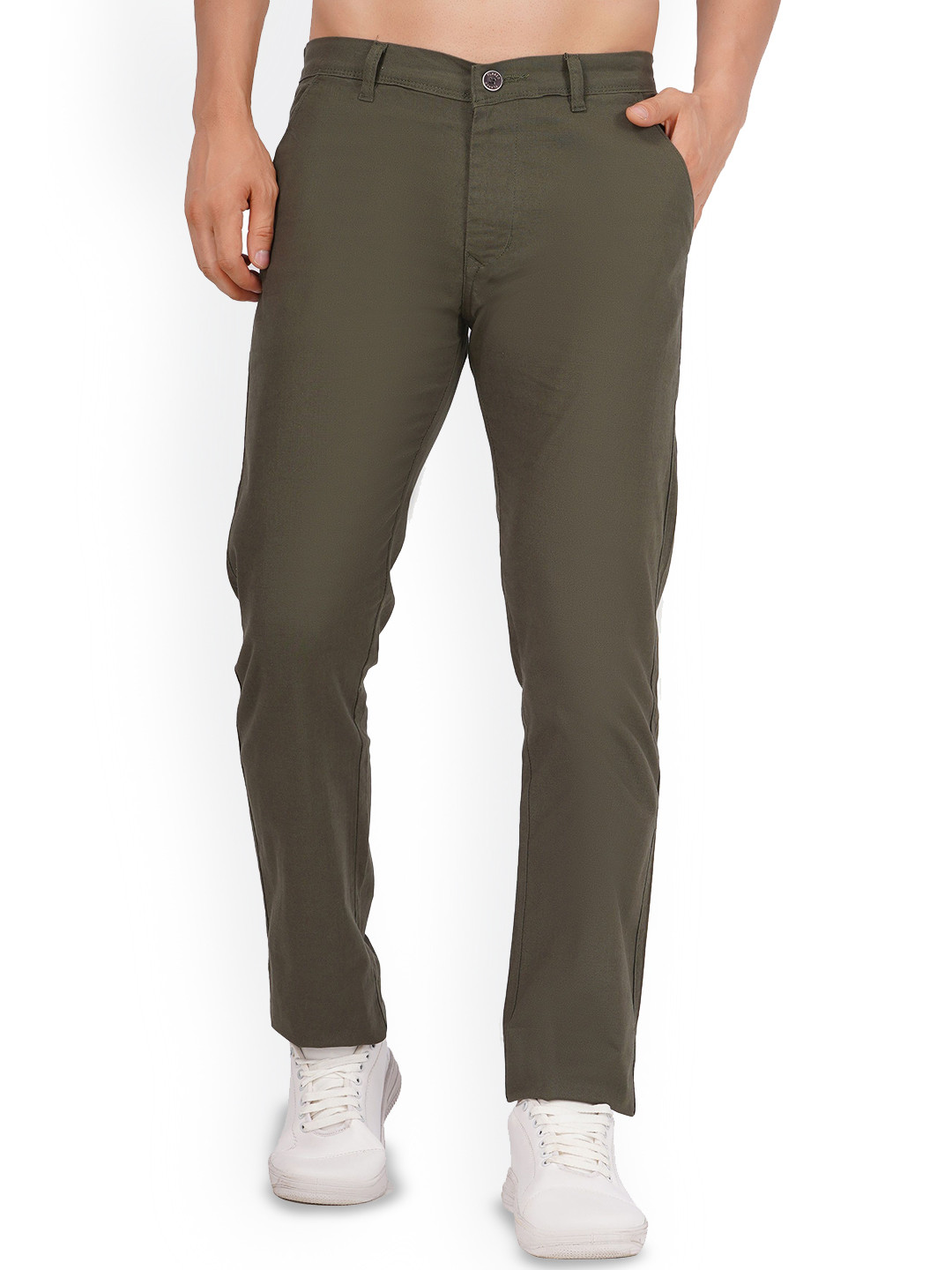 FLAKED Men Smart Easy Wash Chinos Trousers