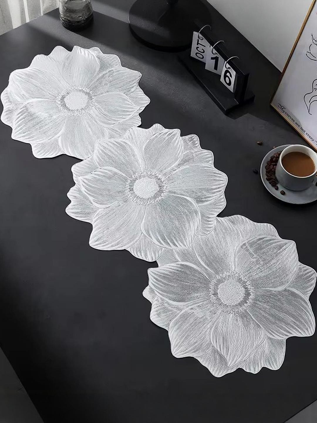 MONKDECOR Attractive Cutwork Table Runner