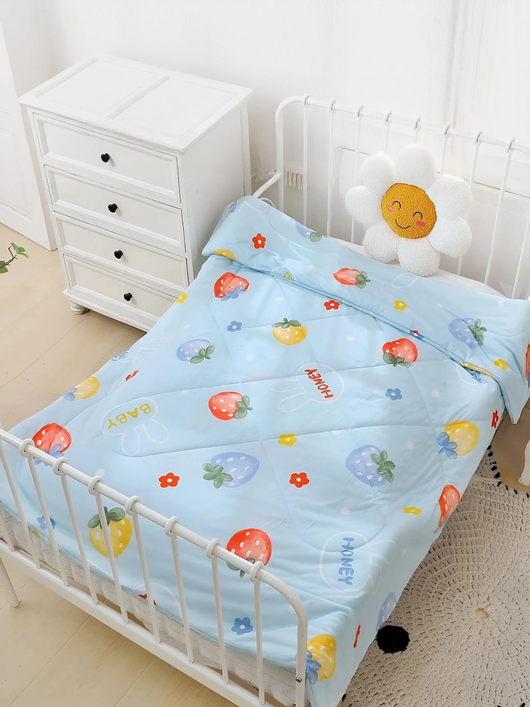 Baby Station Blue Printed Mild Winter 350 GSM Dohar