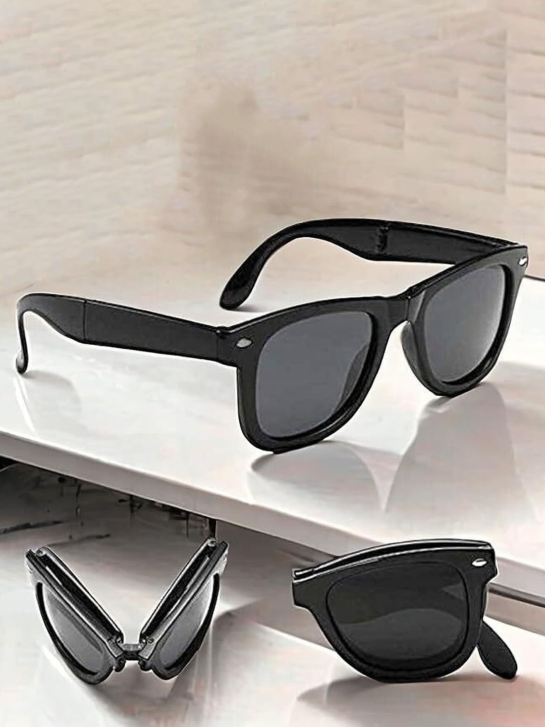 HAYDEN haiza Men Round Sunglasses with Polarised Lens folding