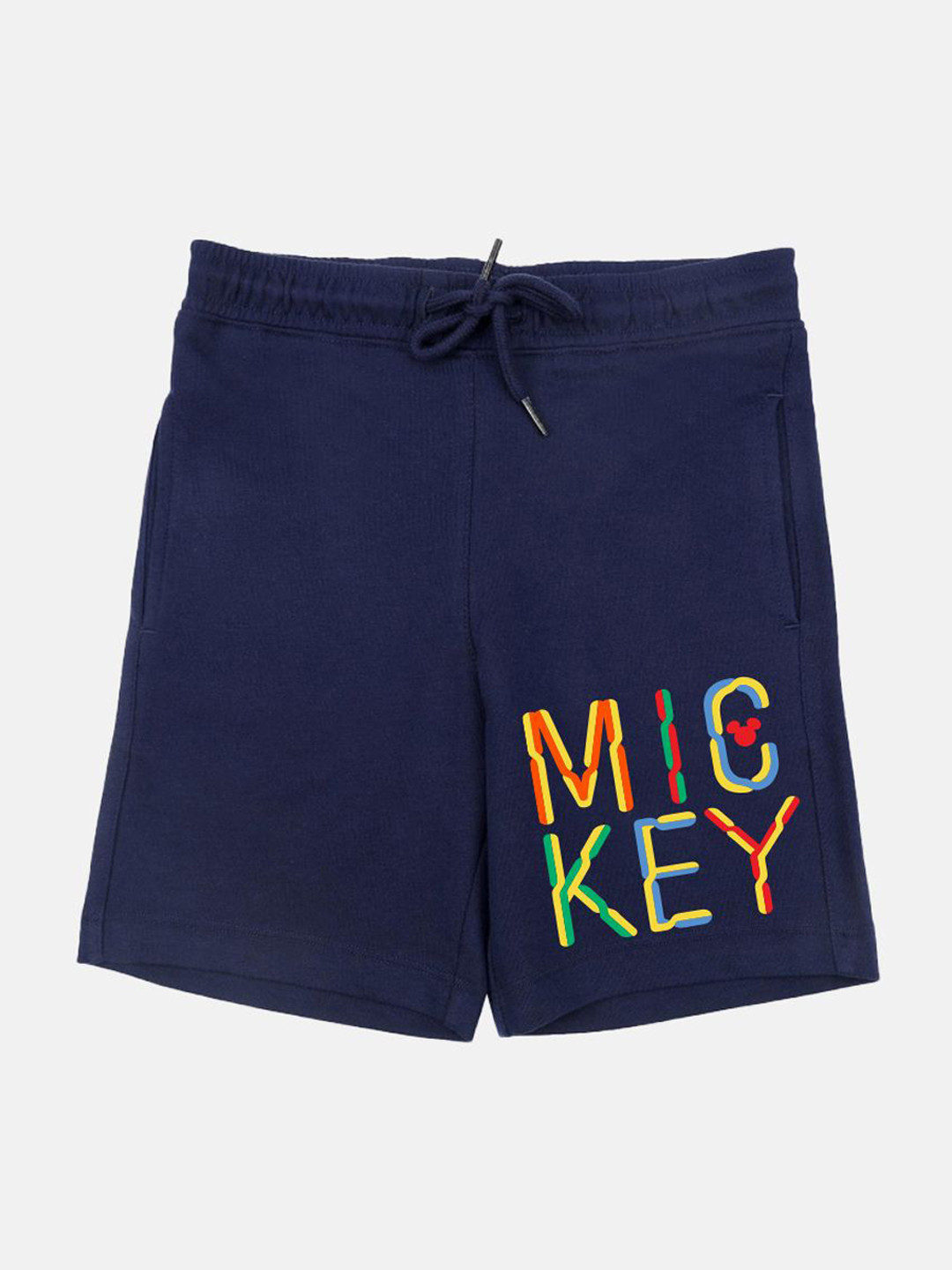 YK Disney Boys Cotton Printed Mickey Mouse Mid-Rise Outdoor Shorts