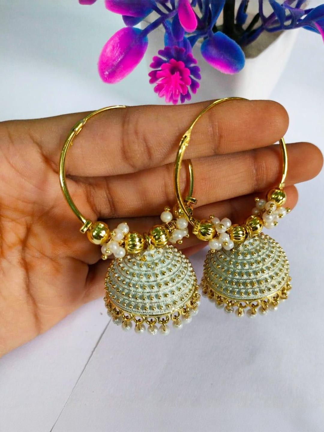 Grace Collections Women Bloom Jhumkas