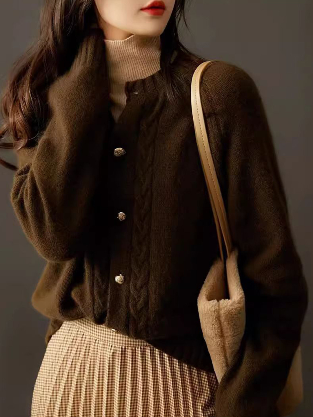 StyleCast Women Band Collar Cardigan