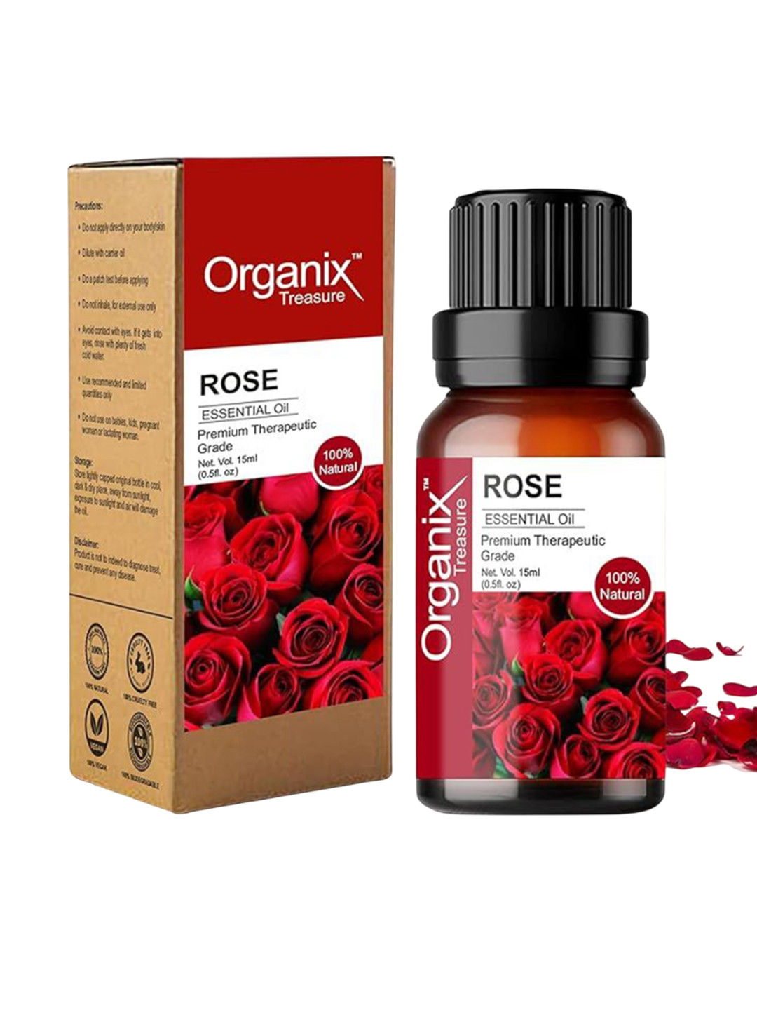 Organix Treasure Rose Essential Oil For Hair & Skin - 15 ml