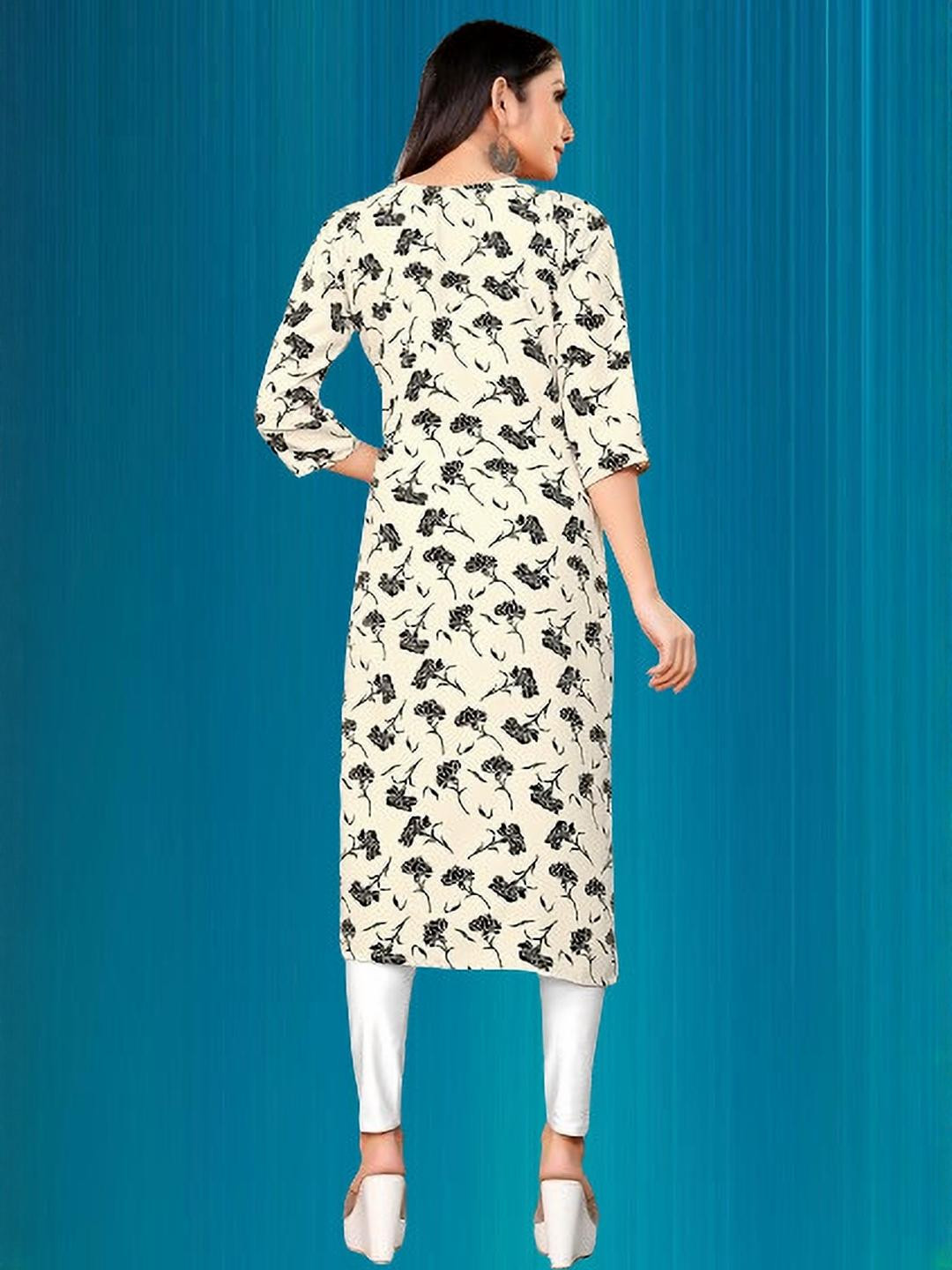 MANTRA DESIGNER Women  Beige Crepe Kurtas