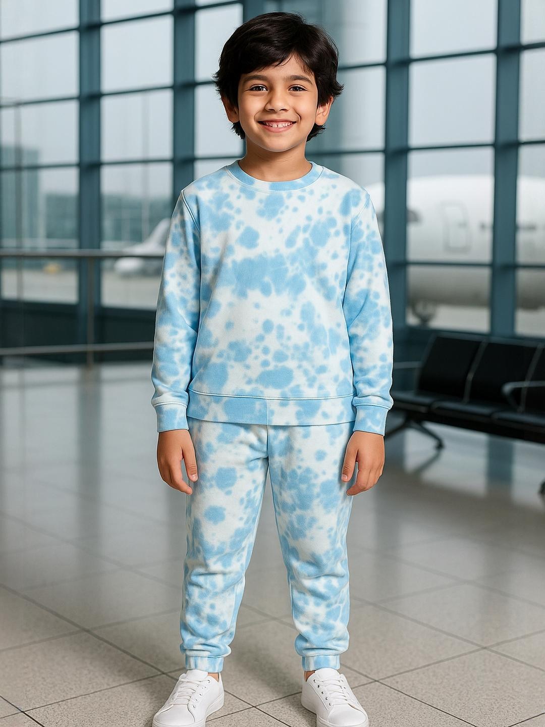 UNICORNS Kids Cotton Full Sleeves Tie and Dye Nightsuit