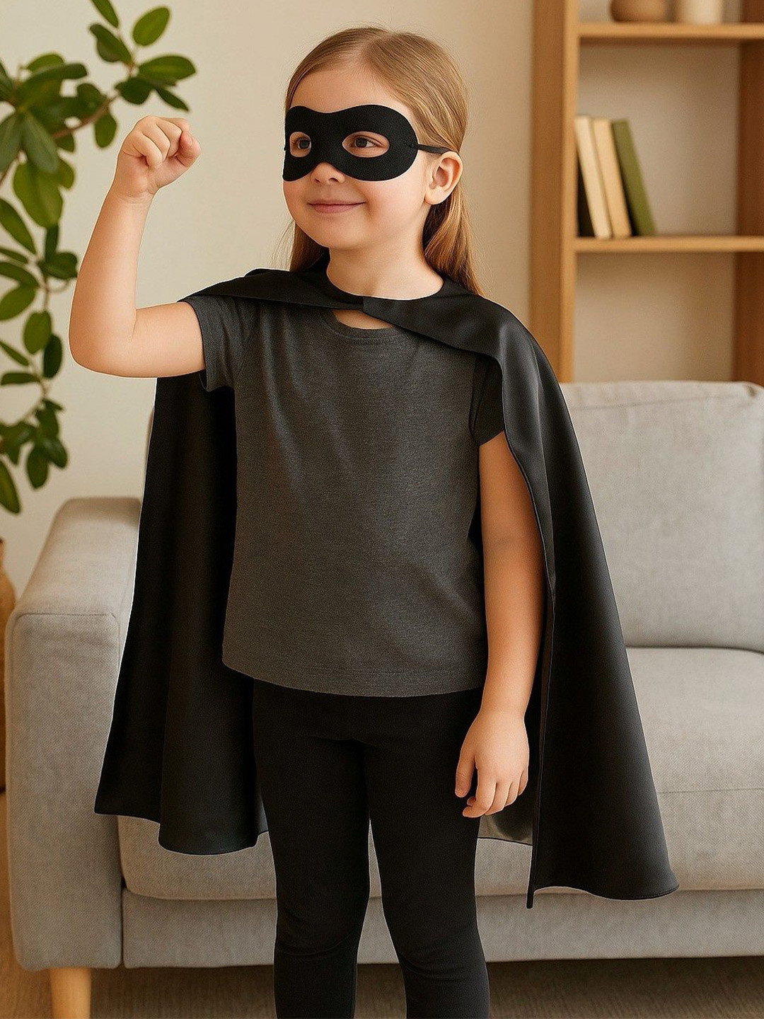 YUPPIN Kids Round Neck Longline Cape Top