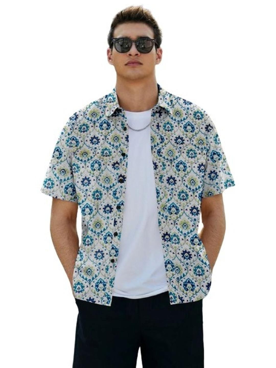 ISUEL FAB Men Metallic Cotton Shirts