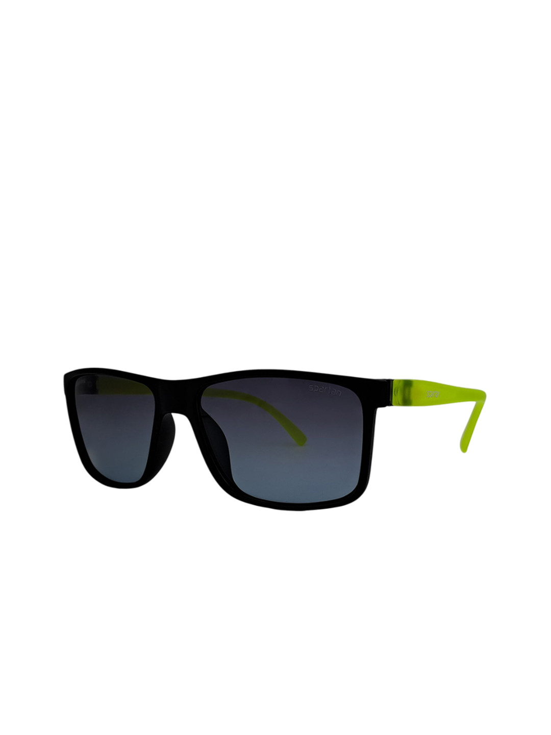 Spartan Unisex Black Lens & Black Square Sunglasses With Polarised Lens SPS143 C12