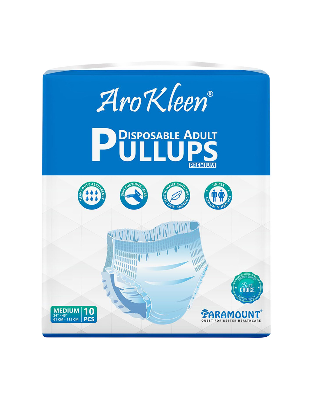 Arokleen Adult Pull Up Diapers -M - 10-Pcs