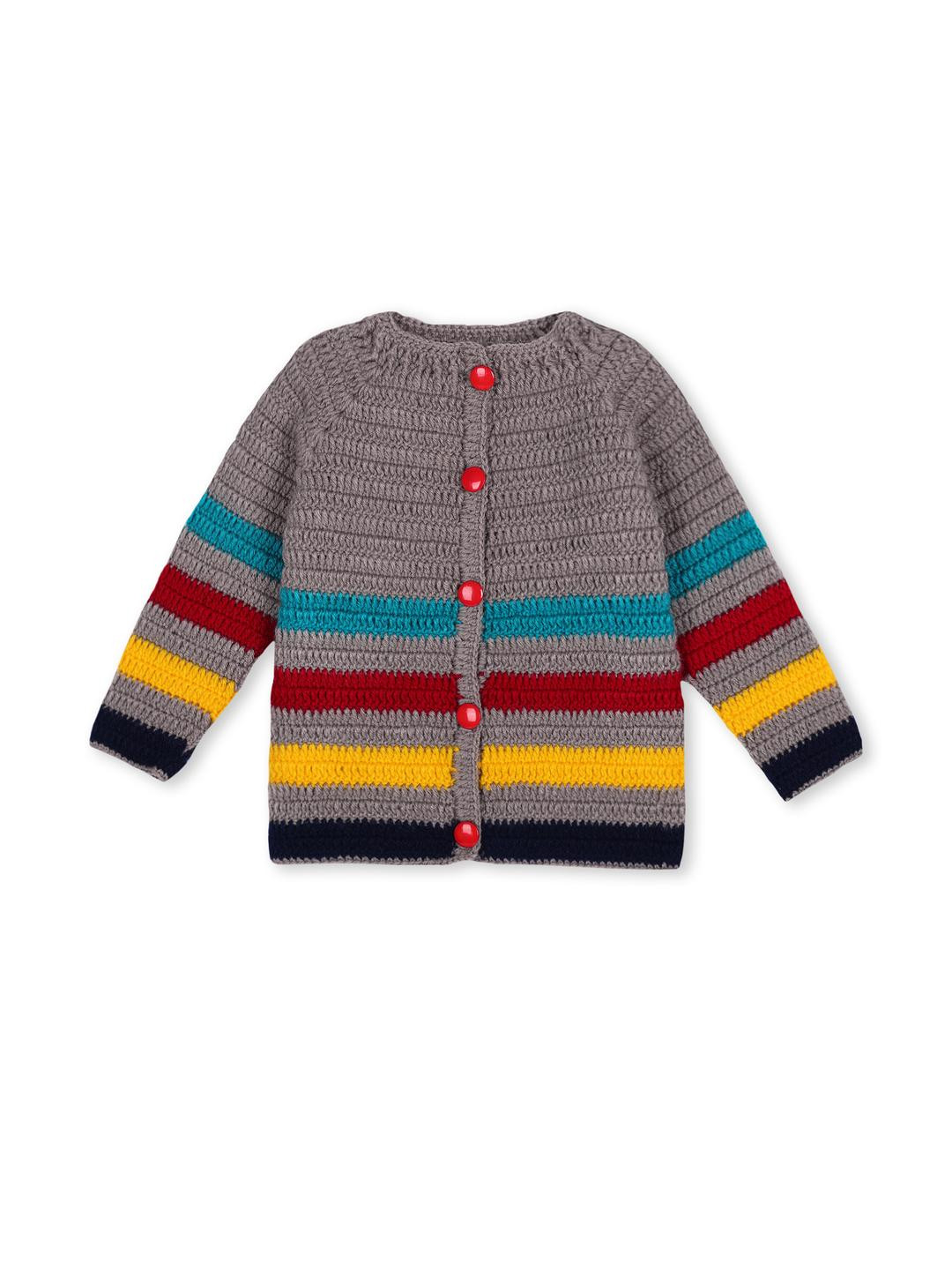 Star Lath Kids Striped Woollen Sweater Vest