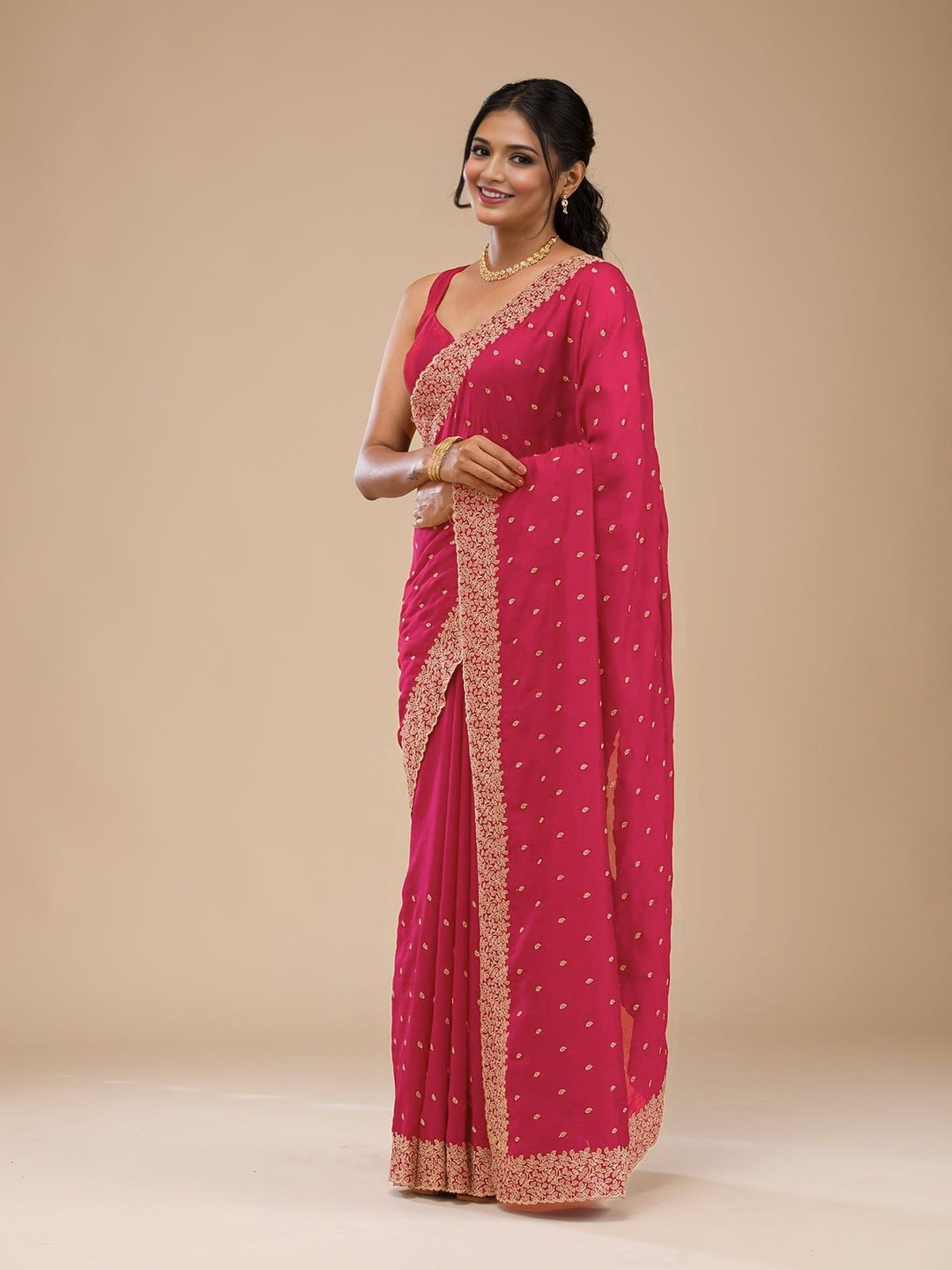 MADHUR HAND WORK ART Embellished Zari Heavy Work Saree