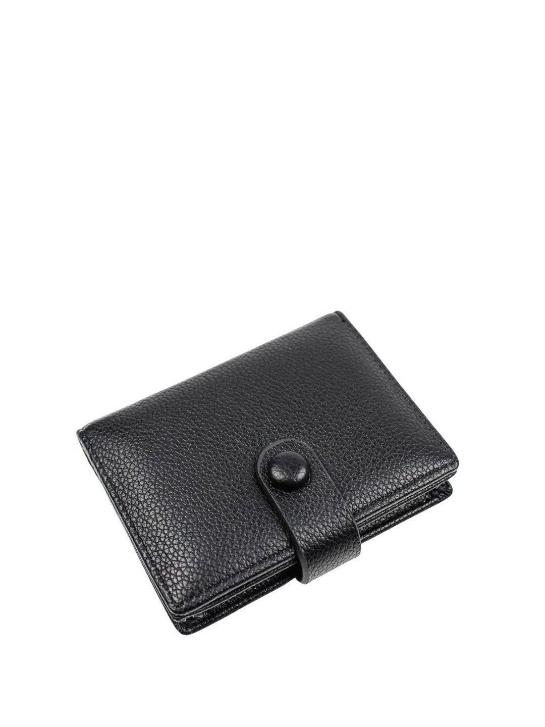 Pieru Unisex Textured Two Fold Wallet With Button Closure