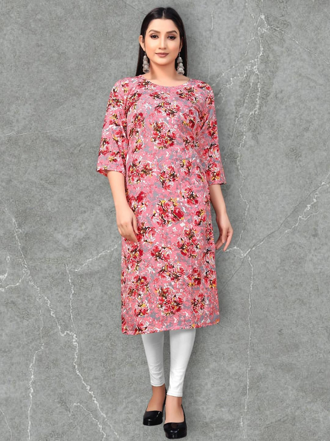 MANTRA DESIGNER Women  Pink Crepe Kurtas