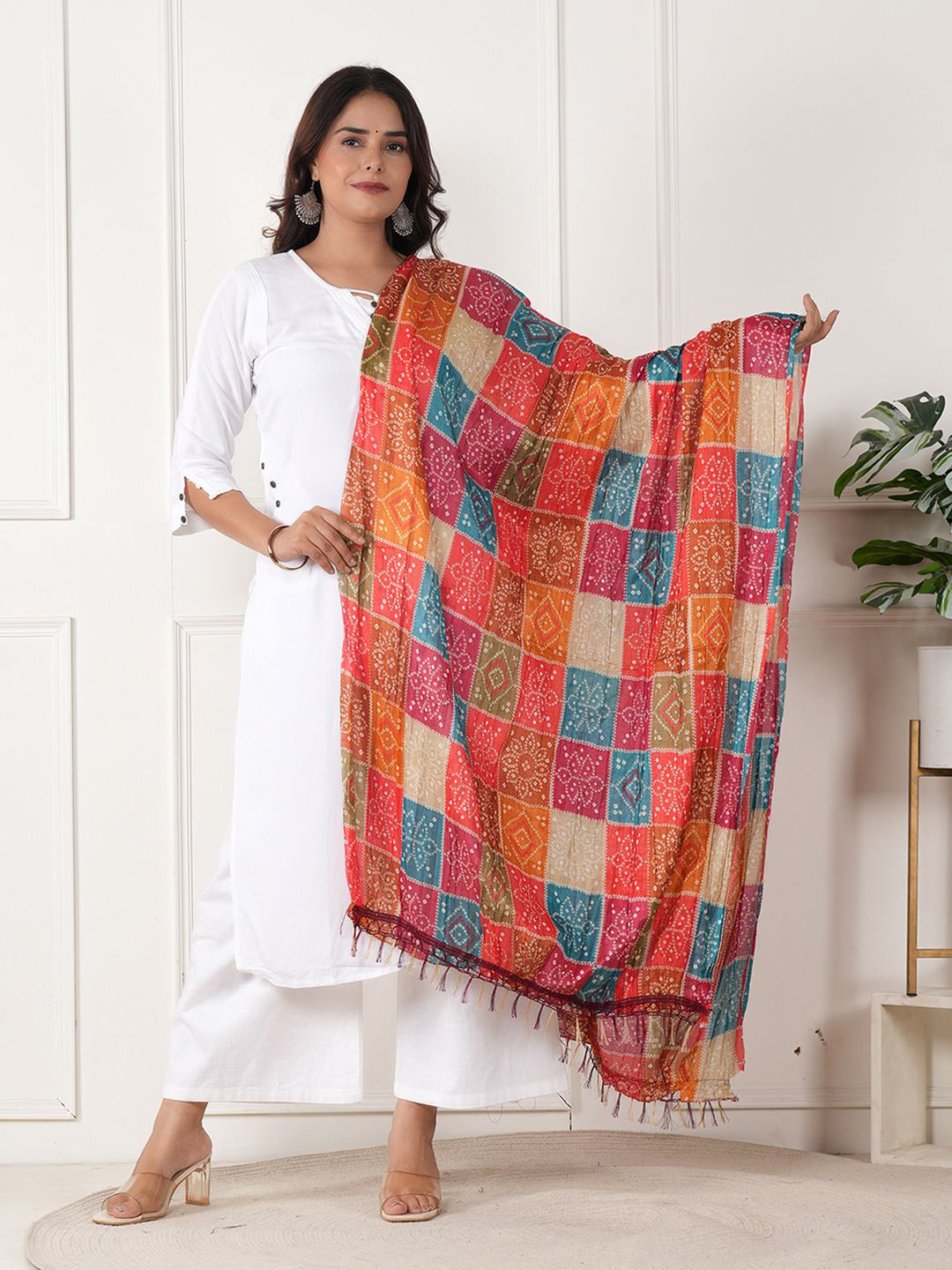 ZOOMBIE Printed Bandhani Dupatta