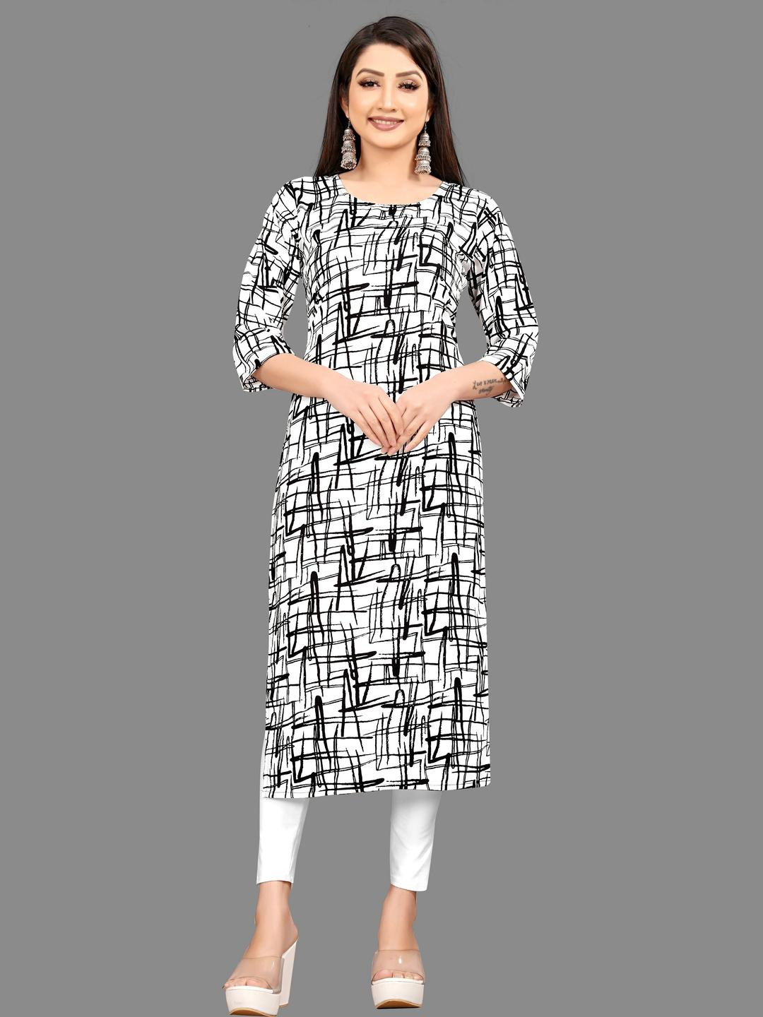 MANTRA DESIGNER Women  White Polyester Kurtas
