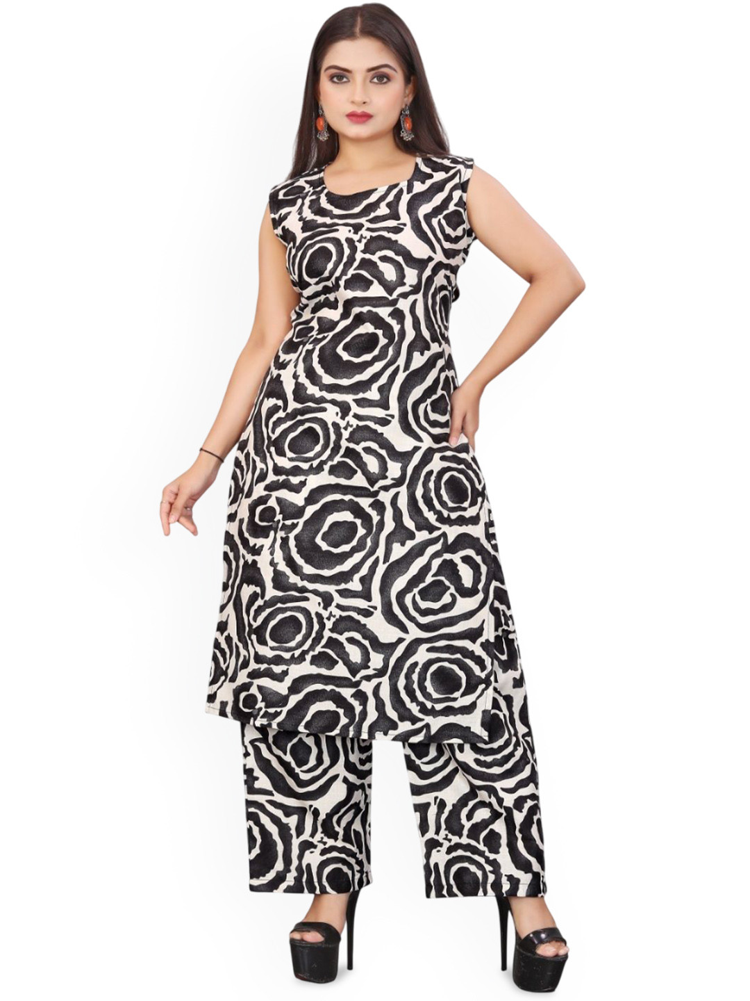 BEEGET FASHION Women Geometric Printed Kurta with Palazzos