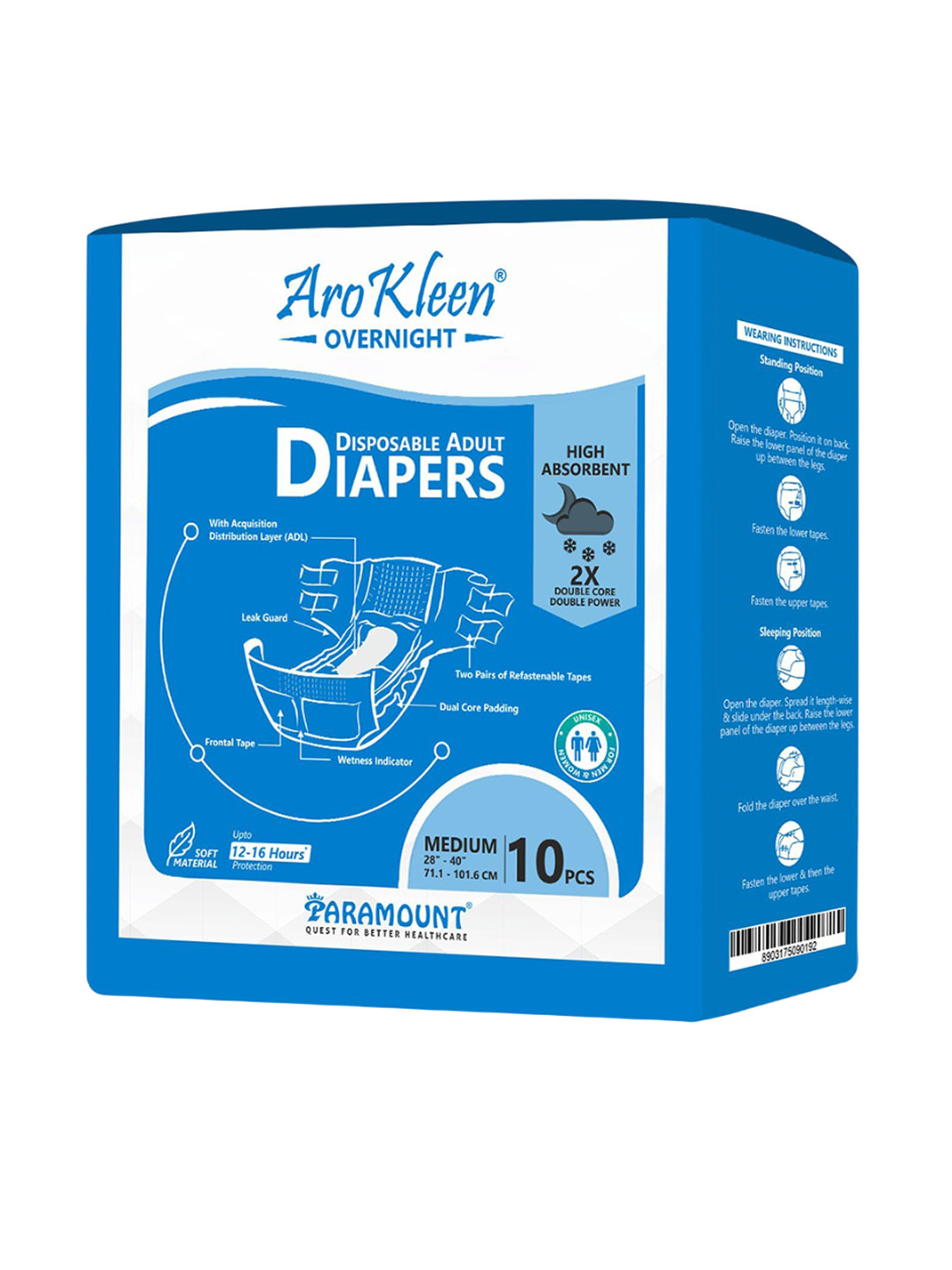 Arokleen Disposable Adult Pullups Diapers - 10 Pcs Each - XL