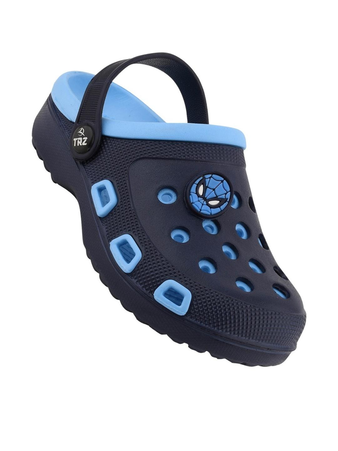 TRZ Kids-Unisex Navy Blue Rubber Clogs