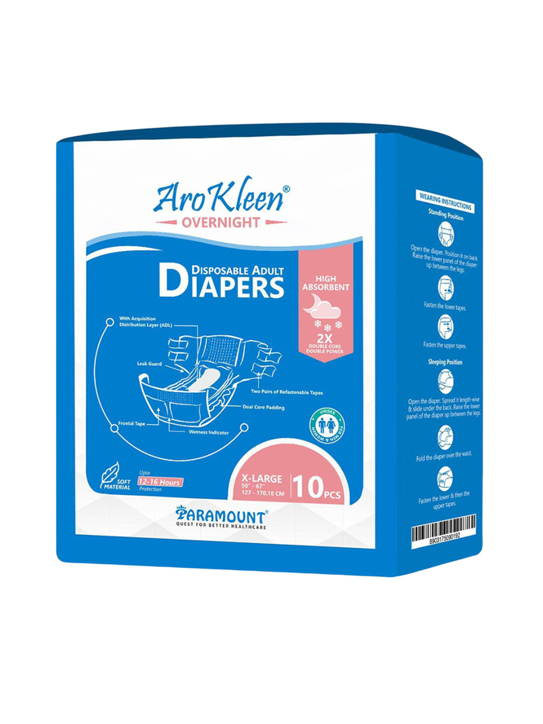 Arokleen Disposable Adult Pull Ups- XL- 10 Pcs