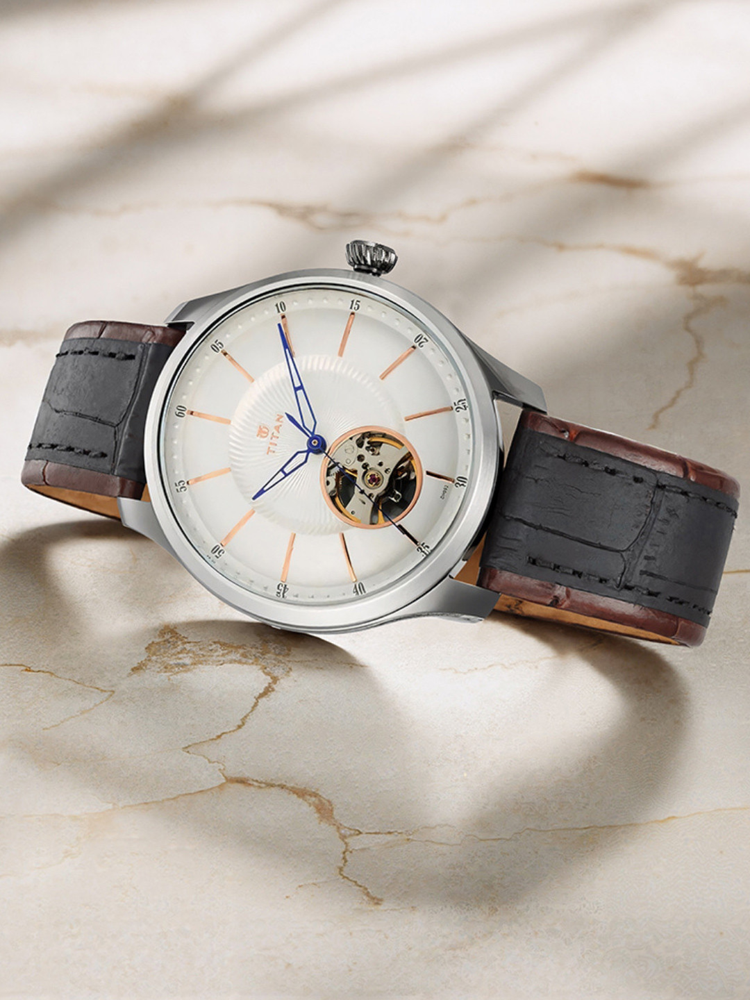 Titan Men White Analogue Watch 1796KL01F