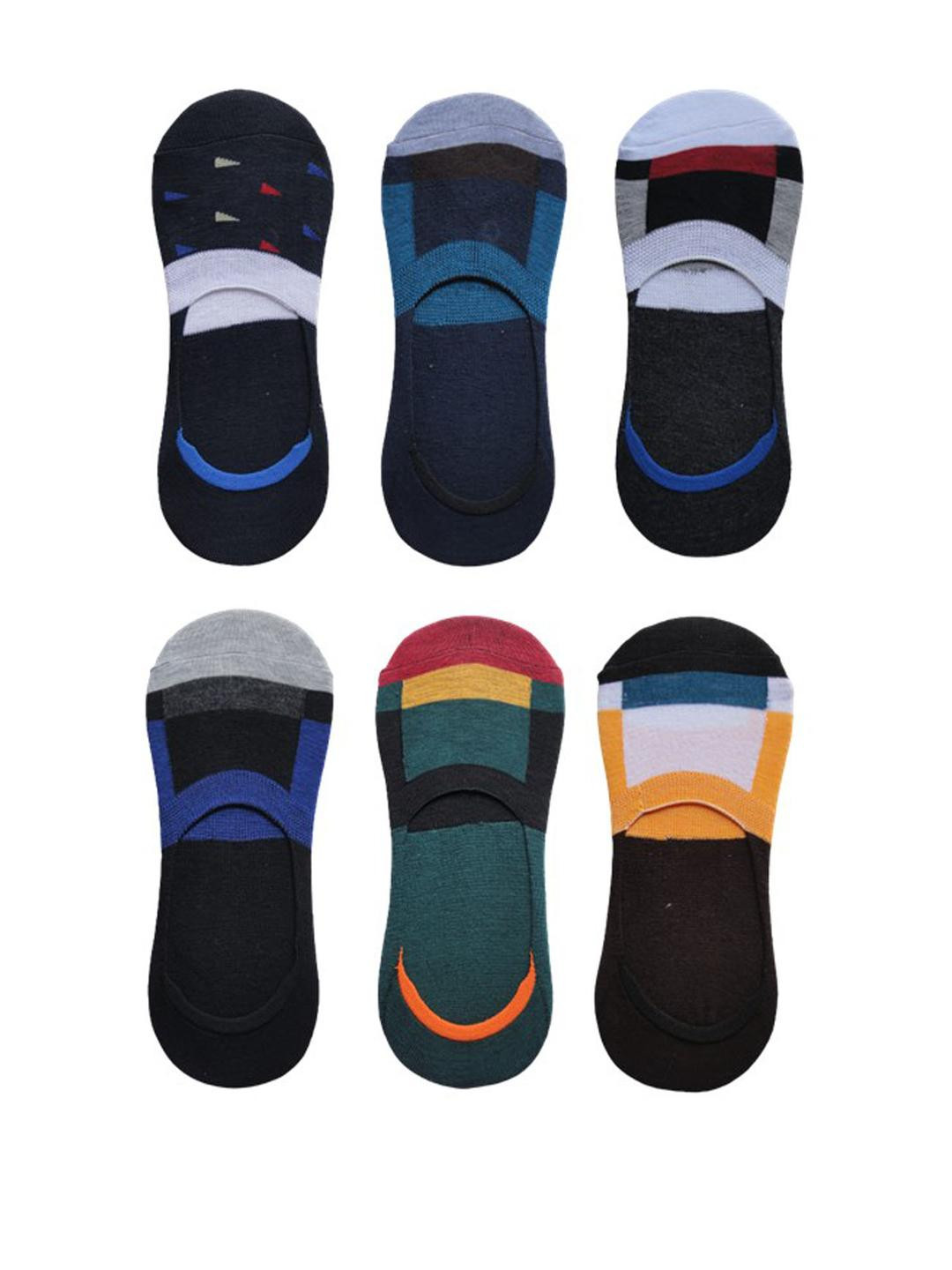 VOICI Pack Of 6 Multicolor Loafer Socks