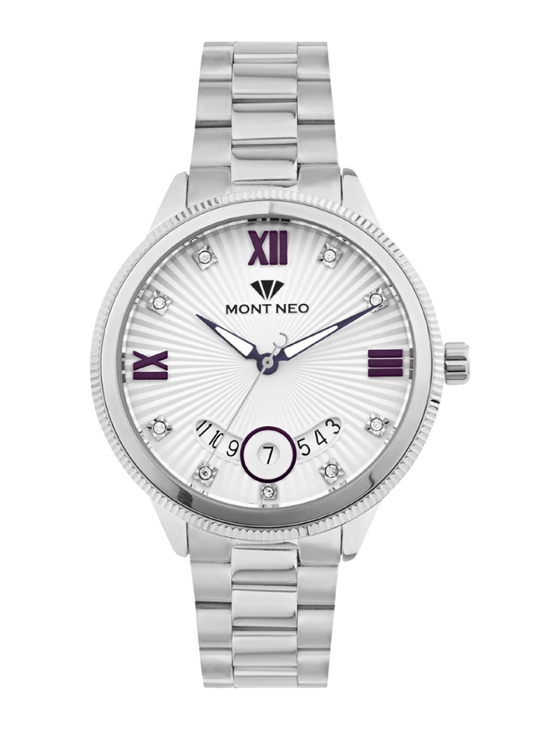 MONT NEO Women Patterned Dial & Bracelet Style Straps Analogue Watch 3514M-M1103