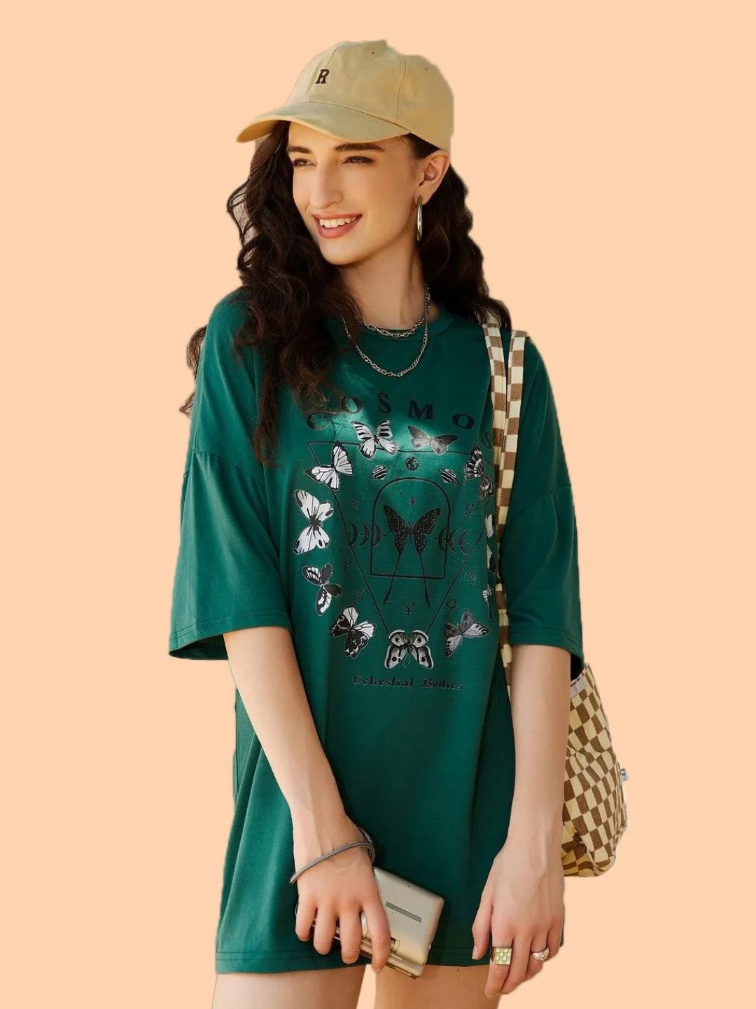 Christy World Graphic Printed Round Neck Relaxed Fit T-shirt