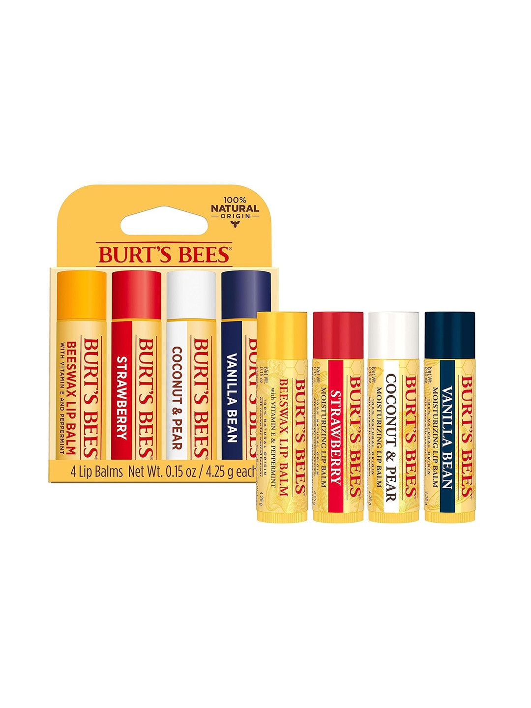 Burt's Bees Set Of 4 Multi Lip Balm 4.25 g Each