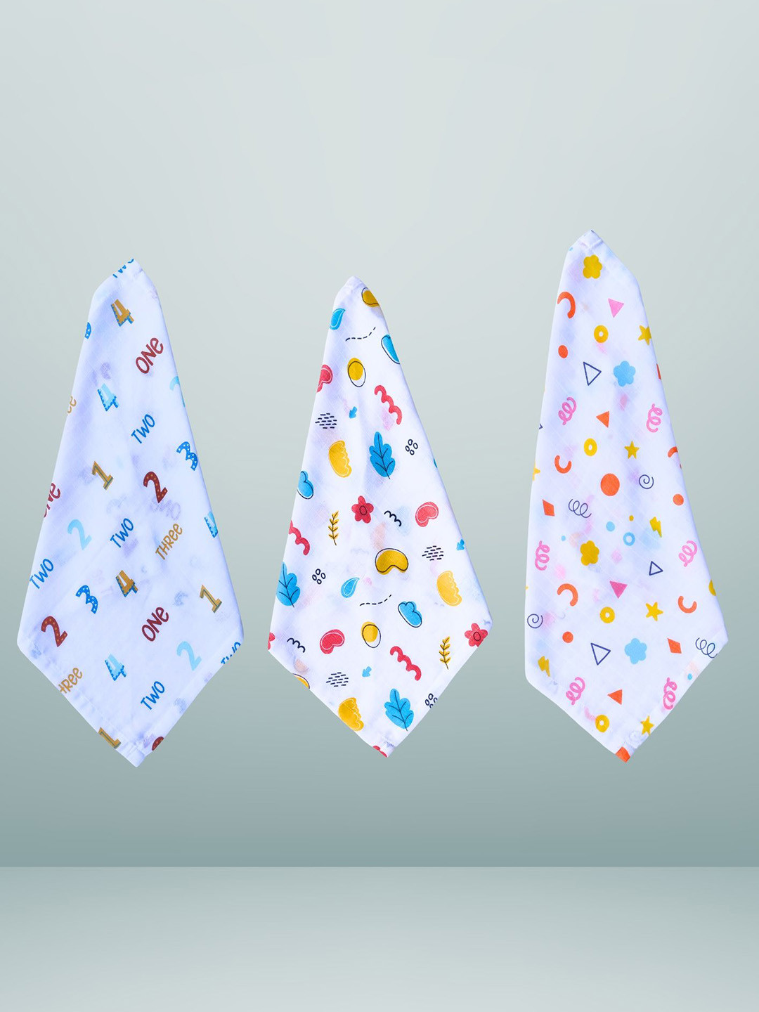 BAESD Set Of 3 Baby Washcloths Organic Muslin Baby Gear & Nursery