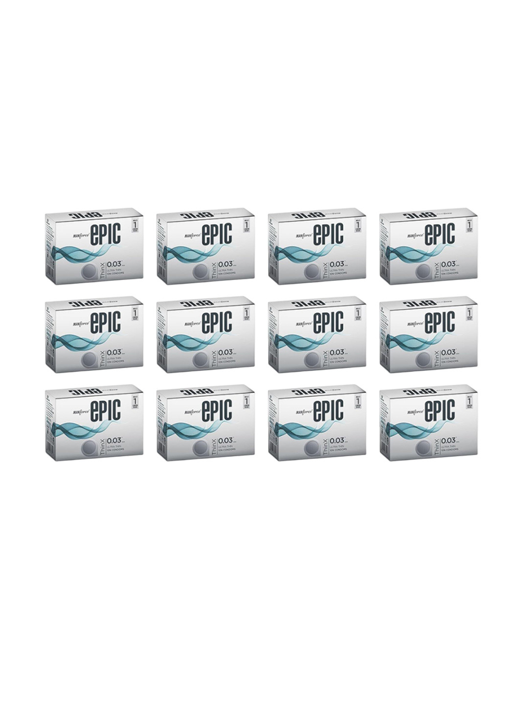 Manforce Set Of 12 Epic ThinX Ultra Thin Condoms- 10 Pcs Each