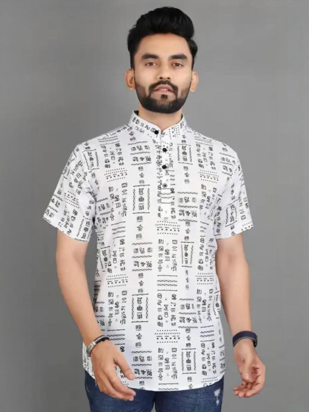 ISUEL FAB Men White Cotton Shirts