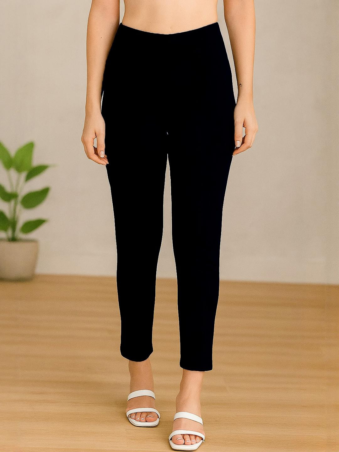 Dollar Missy Women Stretchable Relaxed Straight Fit Trousers