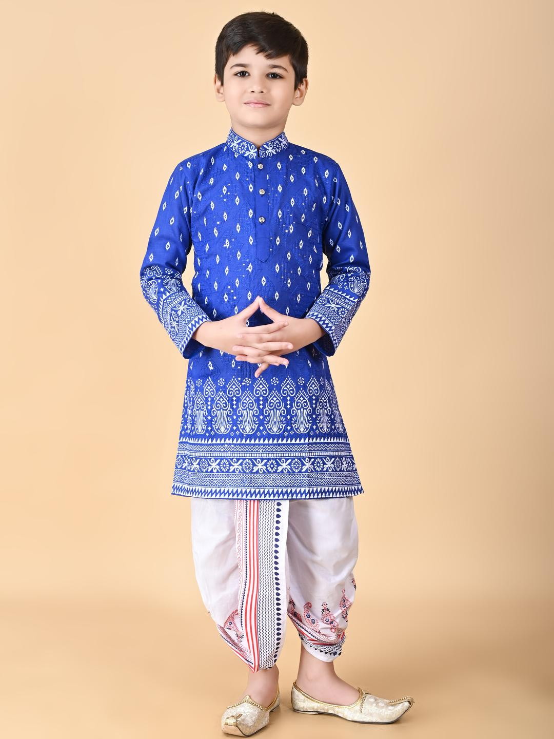 HUMAN CHOICE Kids-Boys Cotton Blend Kurta Sets
