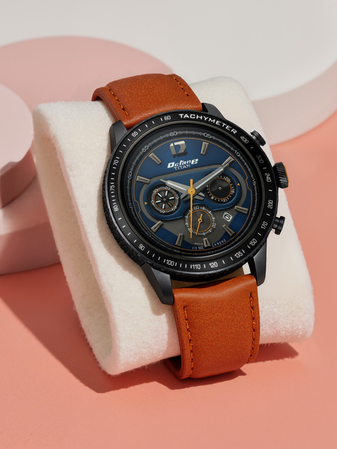 Titan Men Blue Analogue Leather Watch 1762KL01