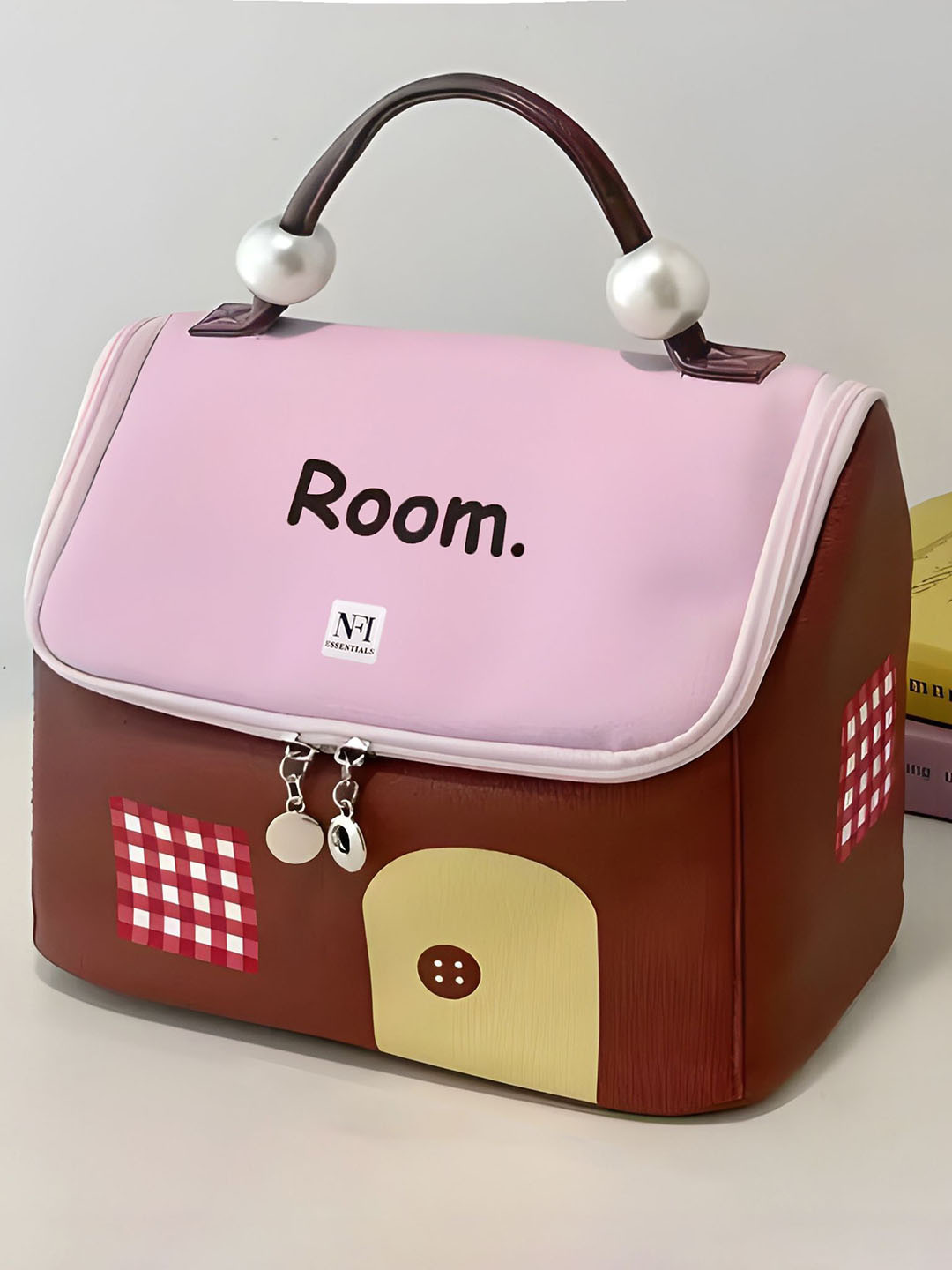 NFI essentials Printed House Shaped Make Up Pouch