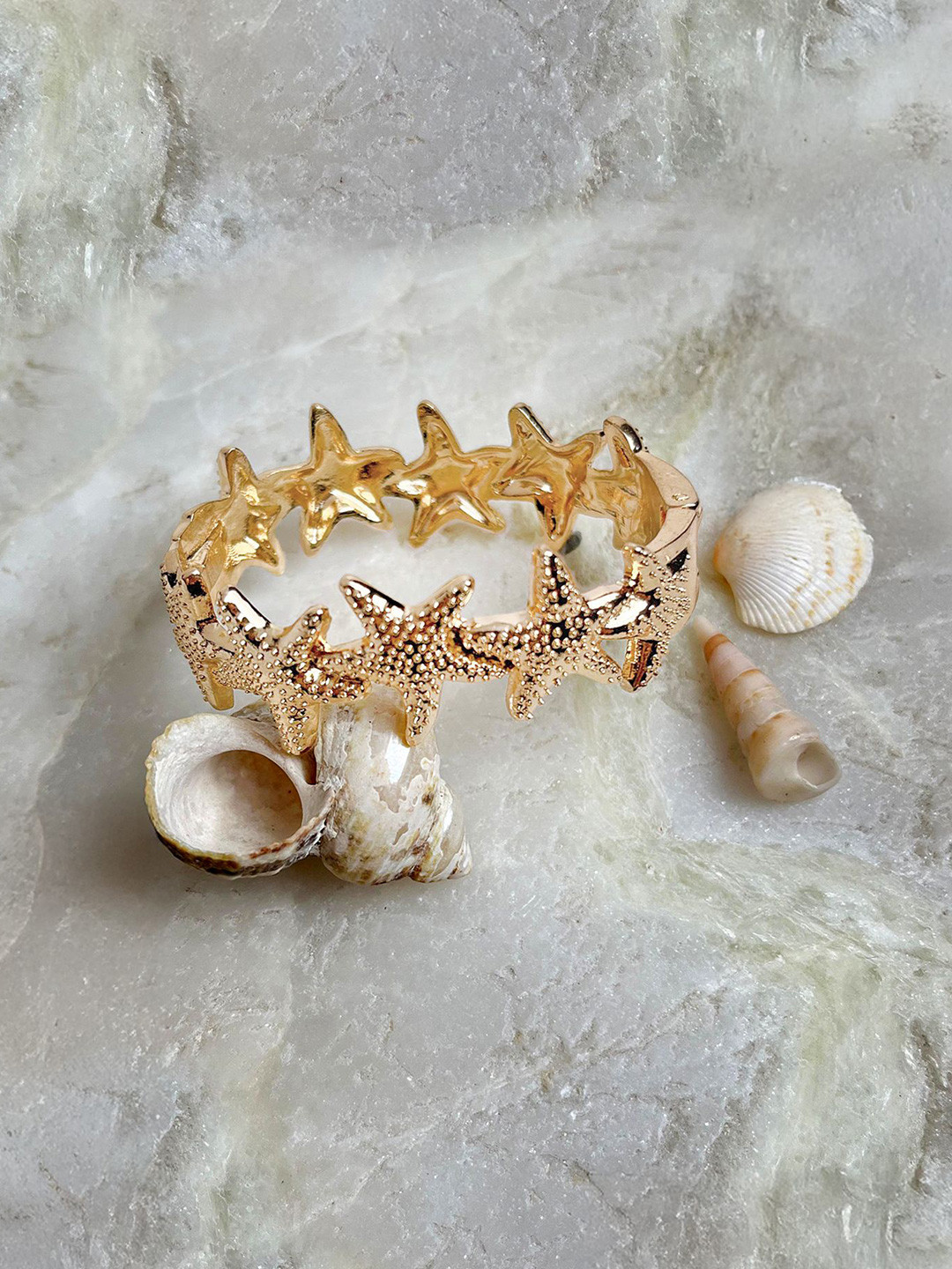 Accessorize Gold Starfish Hinged Wraparound Bracelet