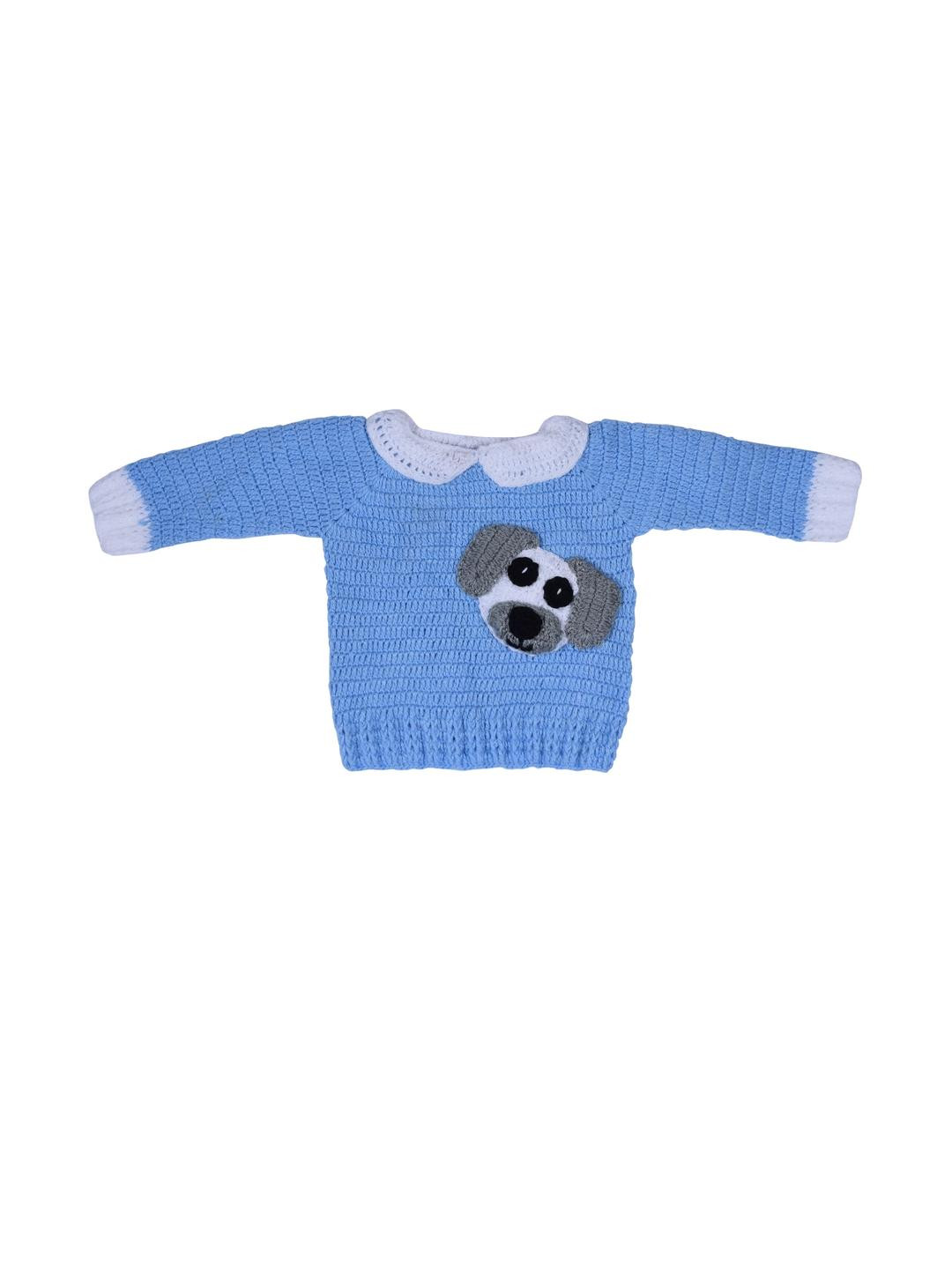 Star Lath Kids Blue Woollen Sweater