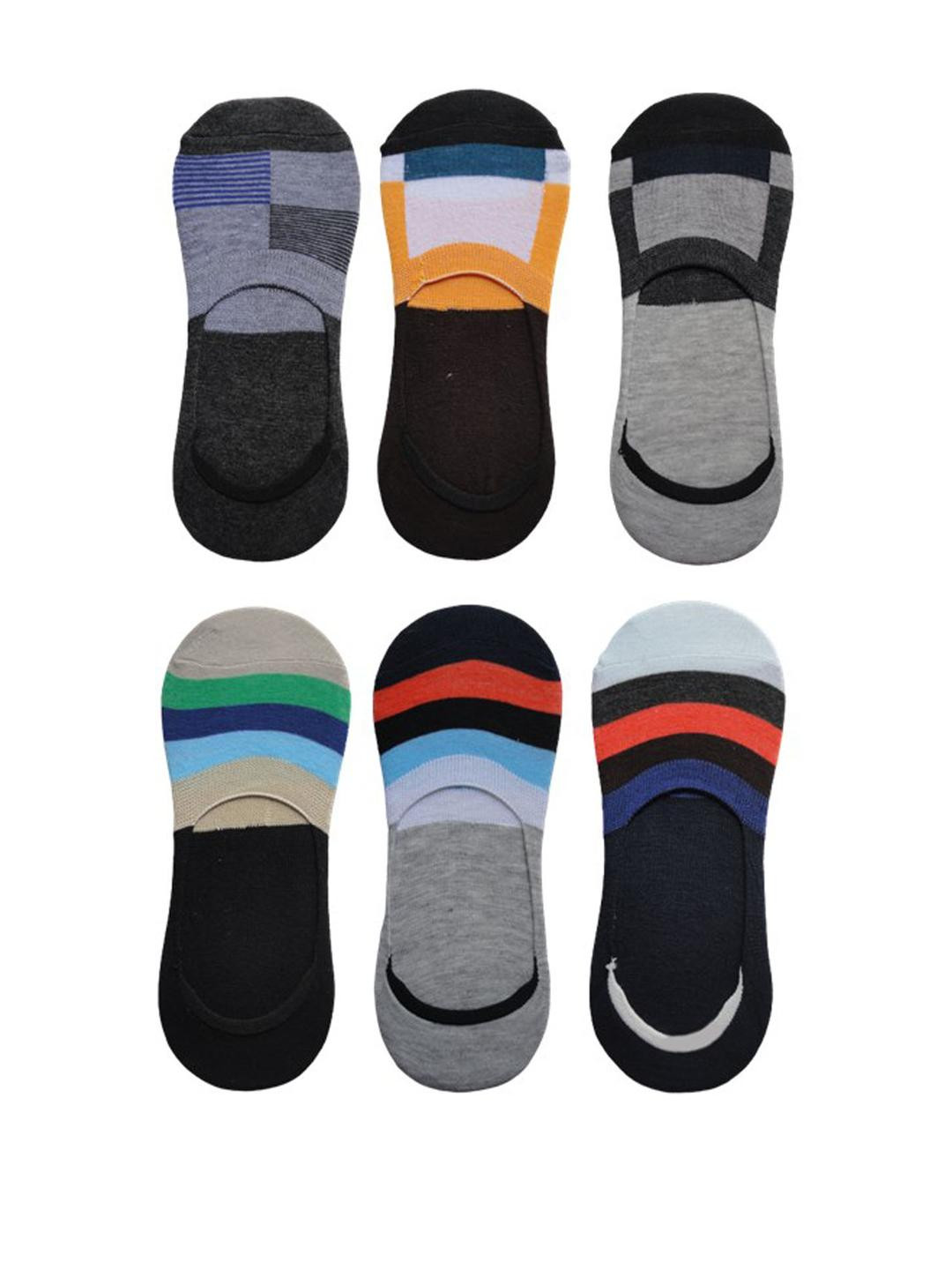 VOICI Pack Of 6 Multicolored Loafer No-Show Invisible Socks