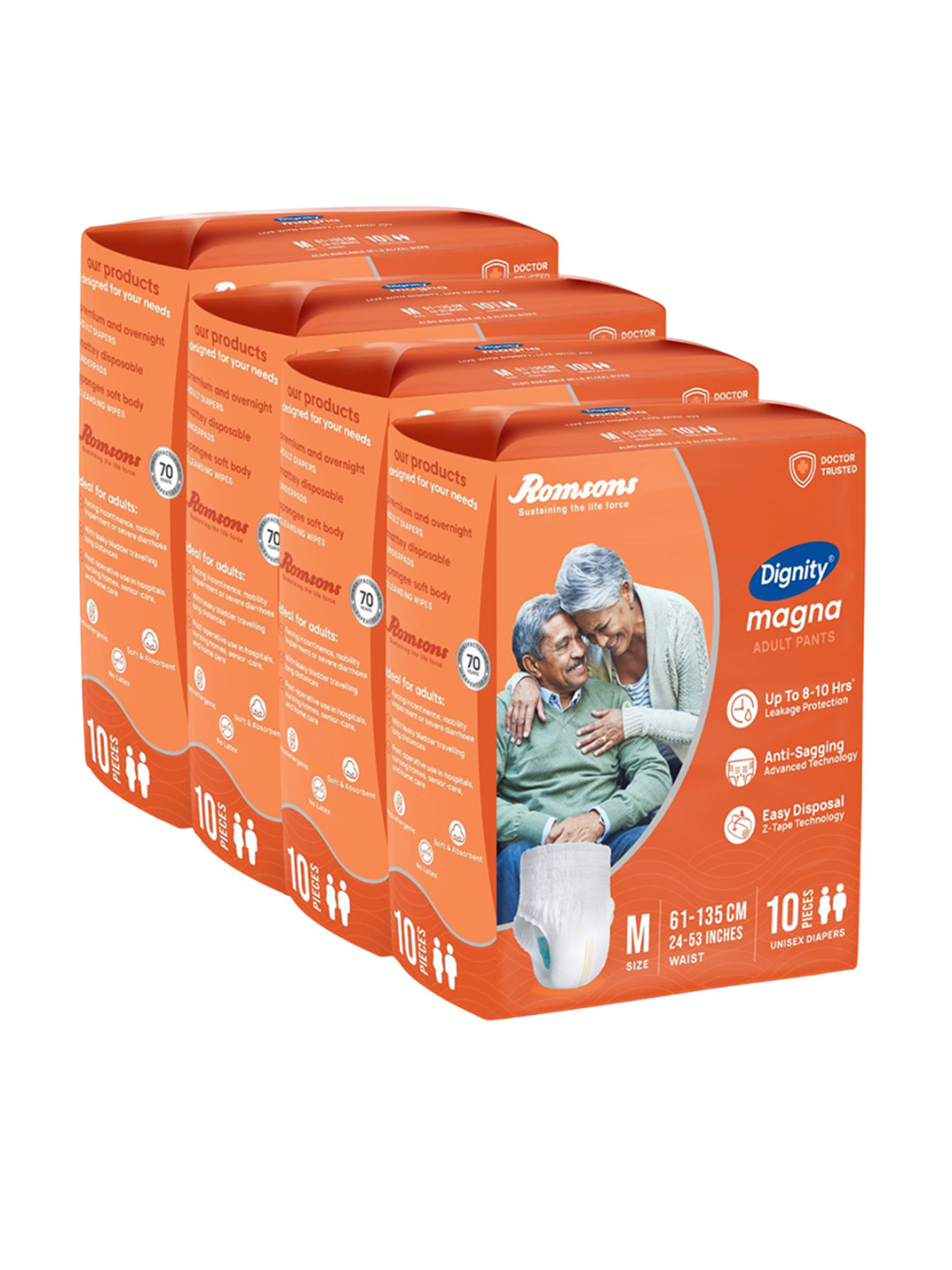 Dignity Unisex Set Of 4 Magna Pant Style Adult Diapers