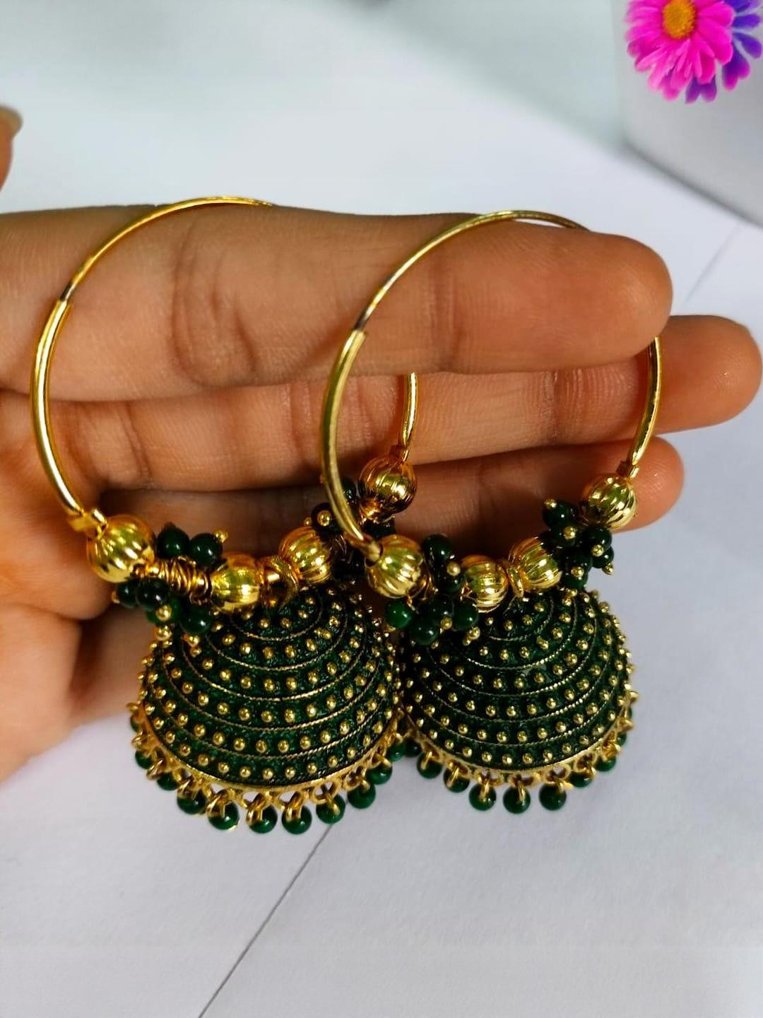 Grace Collections Dome Shaped Jhumkas Earrings