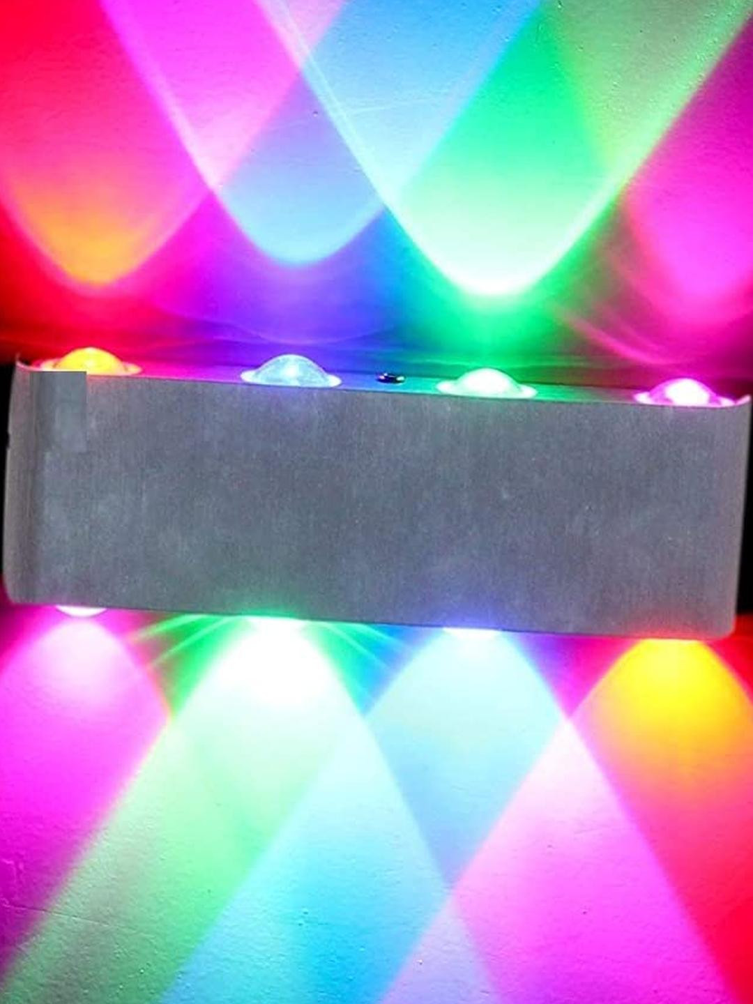SWIATLO Silver-Toned & Nude-Coloured Aluminium Quirky Rectangle Shaped Wall Lamp