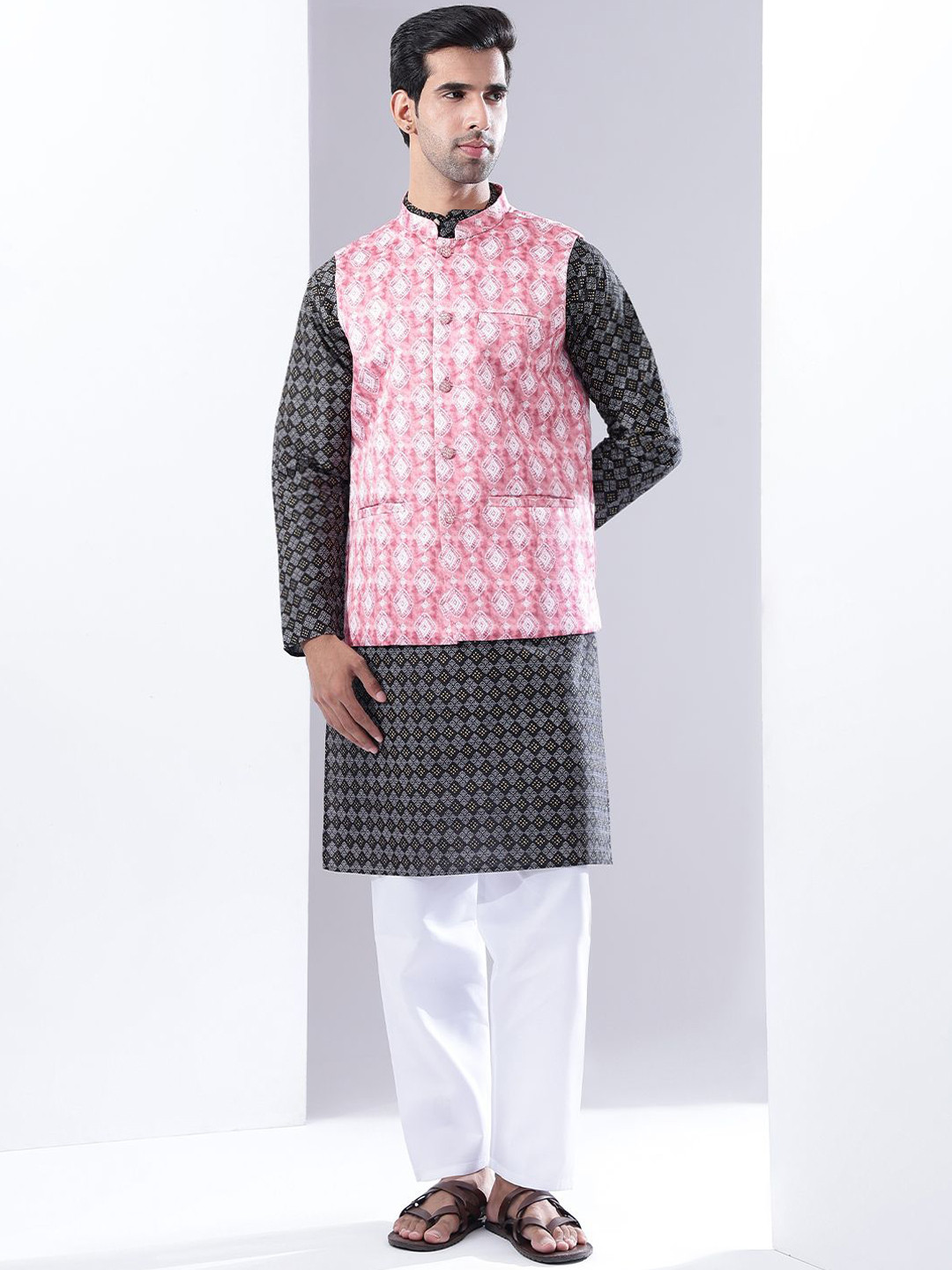 Anouk Men Printed Jodhpuri Kurta with Pyjamas
