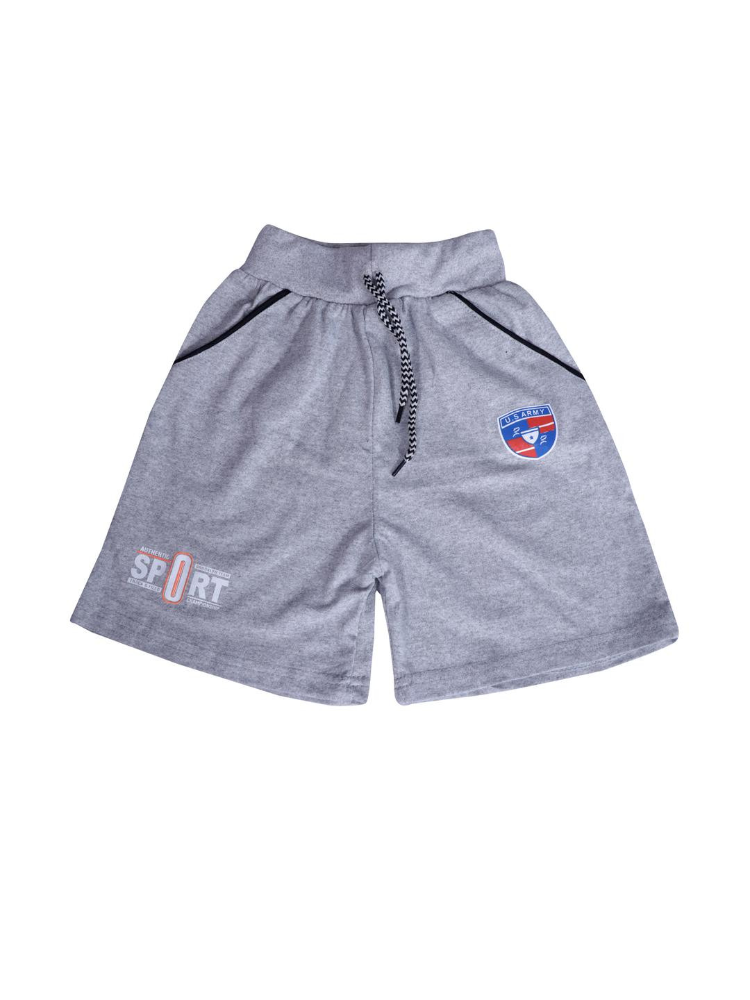 ARSIA Boy Solid cotton Grey short with 2pockets