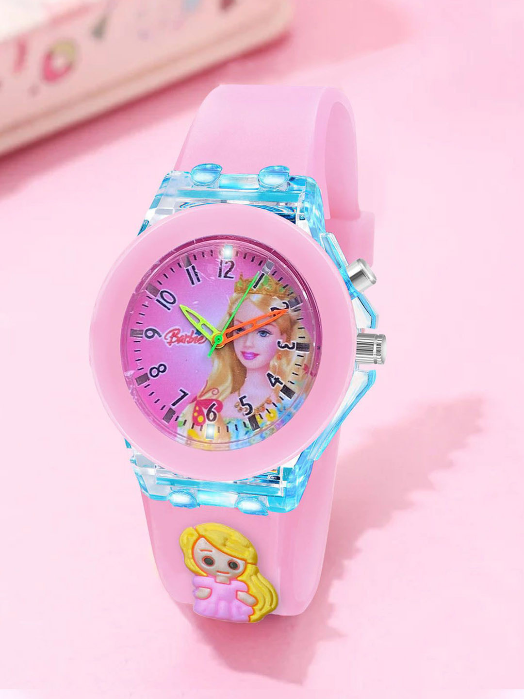 Cloudwood Girls Printed Dial & Straps Analogue Multi Function Watch 327 Barbie