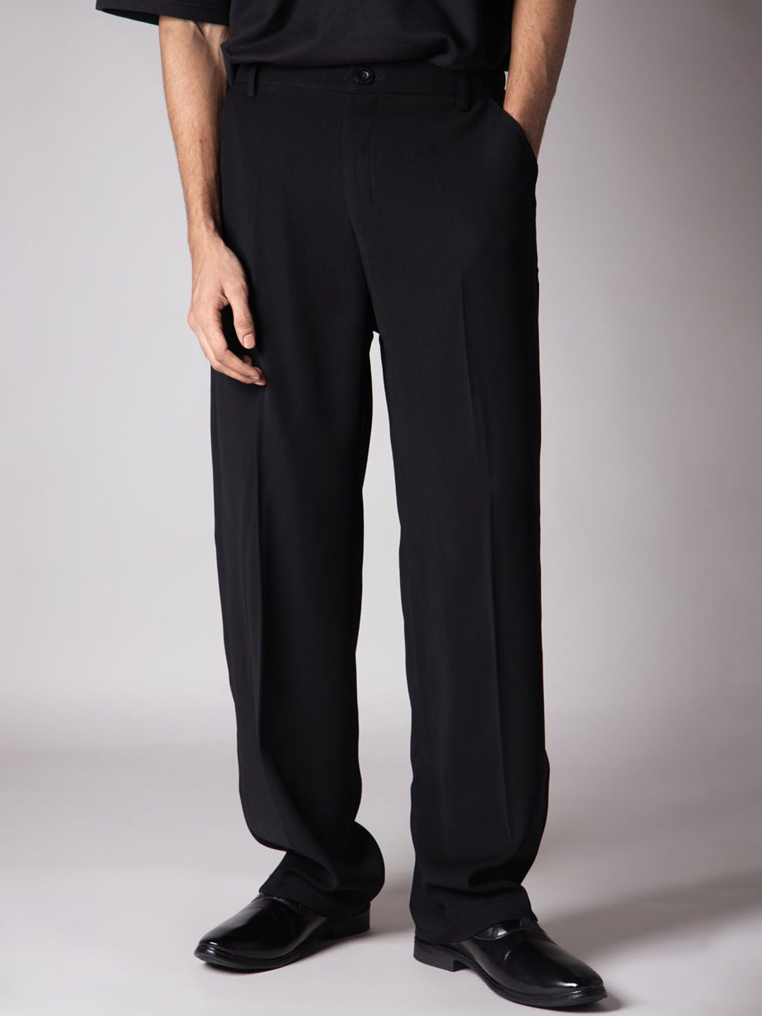 HOP HEAD Men Smart Straight Fit Formal Trousers