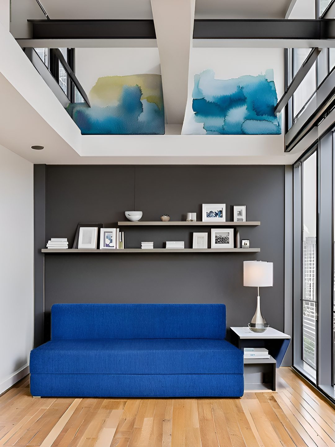 FRIENDS LIFE Blue 3 Seater Comfort For All Sofa Cum Bed