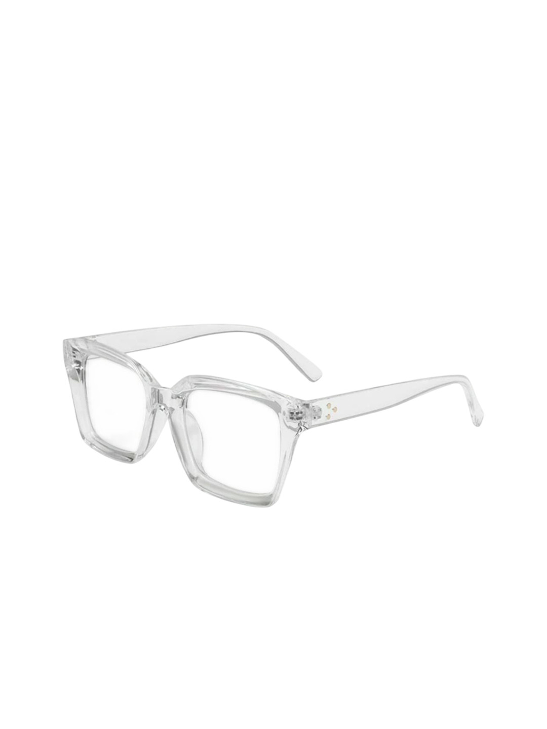 HAYDEN haiza Men Clear Lens & White Square Sunglasses 2BADSHAH-Clear